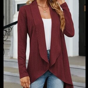 NEW! Cable Knit Collar Cardigan!